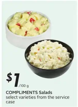 Sobeys COMPLIMENTS Salads offer