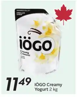 Sobeys IÖGO Creamy Yogurt offer
