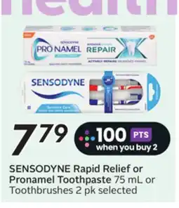 Sobeys Rapid Relief or Pronamel Toothpaste offer