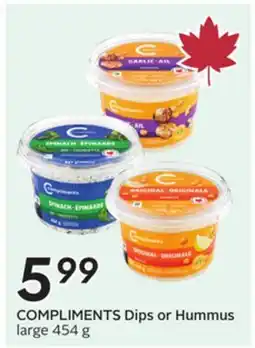 Sobeys COMPLIMENTS Dips or Hummus offer