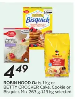 Sobeys Oats 1 kg or Cake, Cookie or Bisquick Mix 263 g-1.13 kg offer