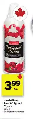 Metro IRRESISTIBLES REAL WHIPPED CREAM offer
