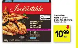 Metro IRRESISTIBLE HERB & GARLIC BUTTERFLIED SHRIMP offer