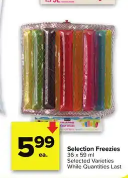 Metro SELECTION FREEZIES offer
