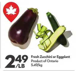 Longo's Fresh Zucchini or Eggplant offer