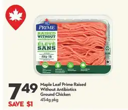 Longo's Prime Raised Without Antibiotics Ground Chicken offer