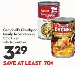 Longo's Chunky or Ready To Serve soup offer