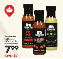 Longo's Four Fathers Hot Sauce offer