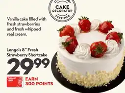 Longo's 8 Fresh Strawberry Shortcake offer