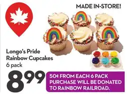 Longo's Pride Rainbow Cupcakes offer