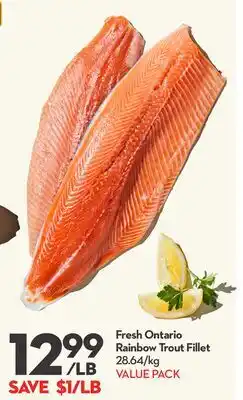 Longo's Fresh Ontario Rainbow Trout Fillet offer