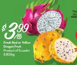 Longo's Fresh Red or Yellow Dragon Fruit offer