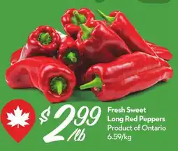 Longo's Fresh Sweet Long Red Peppers offer