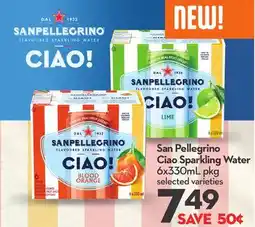 Longo's San Pellegrino Ciao Sparkling Water offer