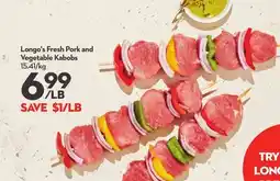 Longo's Fresh Pork and Vegetable Kababs offer