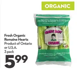 Longo's Fresh Organic Romaine Hearts offer