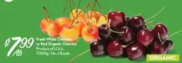 Longo's Fresh White Cherries or Red Organic Cherries offer