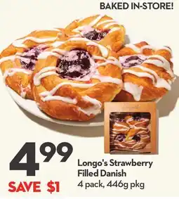 Longo's Strawberry Filled Danish offer