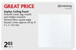 Home Hardware Zephyr Ceiling Panel offer
