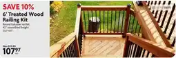 Home Hardware 6' Treated Wood Railing Kit offer