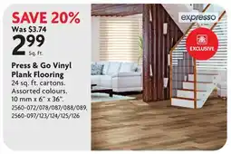 Home Hardware Press & Go Vinyl Plank Flooring offer