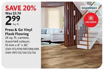 Home Hardware Press & Go Vinyl Plank Flooring offer
