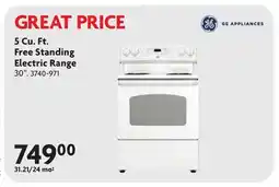 Home Hardware 5 Cu. Ft. Free Standing Electric Range offer