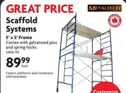 Home Hardware Scaffold Systems 5' x 5' Frame offer