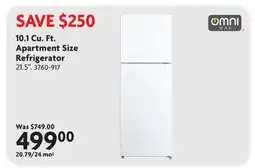 Home Hardware 10.1 Cu. Ft. Apartment Size Refrigerator offer