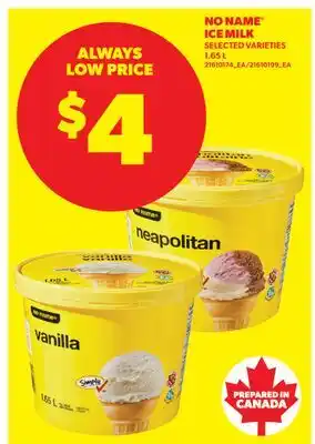 Real Canadian Superstore NO NAME ICE MILK offer