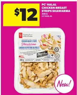 Real Canadian Superstore PC HALAL CHICKEN BREAST STRIPS SHAWARMA offer