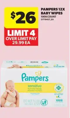 Real Canadian Superstore PAMPERS 12X BABY WIPES, 1008 COUNT offer