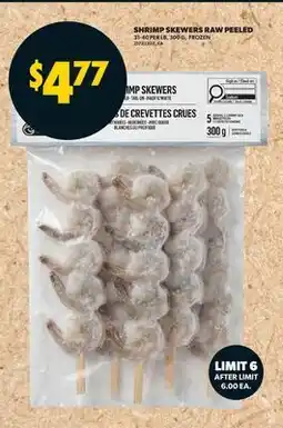 Real Canadian Superstore SHRIMP SKEWERS RAW PEELED, 31-40 PER LB offer