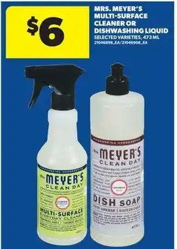 Real Canadian Superstore MRS. MEYER'S MULTI-SURFACE CLEANER OR DISHWASHING LIQUID offer