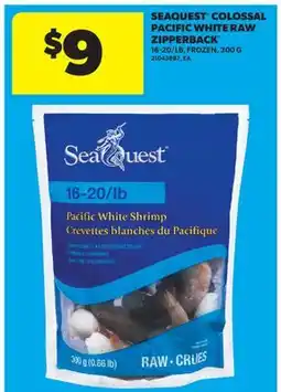 Real Canadian Superstore SEAQUEST COLOSSAL PACIFIC WHITE RAW ZIPPERBACK offer