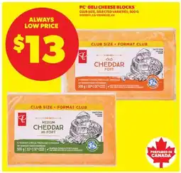 Real Canadian Superstore PC DELI CHEESE BLOCKS offer