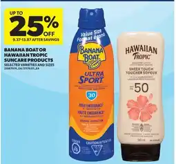 Real Canadian Superstore BANANA BOAT OR HAWAIIAN TROPIC SUNCARE PRODUCTS offer