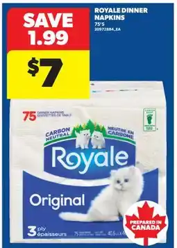 Real Canadian Superstore ROYALE DINNER NAPKINS, 75's offer