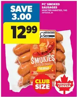 Real Canadian Superstore PC SMOKED SAUSAGES offer