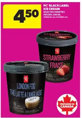 Real Canadian Superstore PC BLACK LABEL ICE CREAM offer
