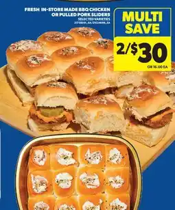 Real Canadian Superstore FRESH IN-STORE MADE BBQ CHICKEN OR PULLED PORK SLIDERS offer