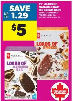 Real Canadian Superstore PC LOADS OF NANAIMO BAR ICE CREAM BARS offer