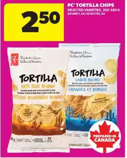 Real Canadian Superstore PC TORTILLA CHIPS offer
