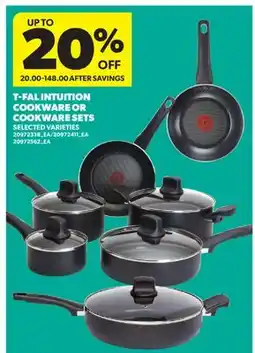 Real Canadian Superstore T-FAL INTUITION COOKWARE OR COOKWARE SETS offer