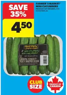 Real Canadian Superstore FARMER'S MARKET MINI CUCUMBERS, 11' S offer