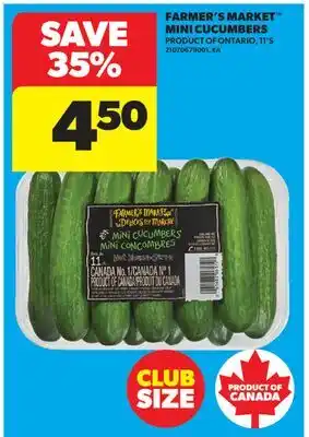 Real Canadian Superstore FARMER'S MARKET MINI CUCUMBERS, 11' S offer
