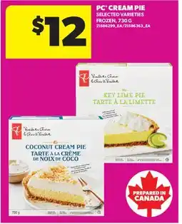 Real Canadian Superstore PC CREAM PIE offer