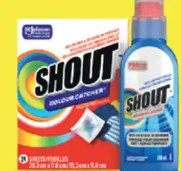 Real Canadian Superstore SHOUT COLOUR CATHCHER SHEETS, 24' S OR ADVANCED STAIN REMOVER offer
