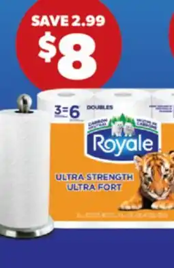 Real Canadian Superstore ROYALE TIGER TOWEL, 3 = 6 ROLLS offer