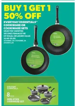 Real Canadian Superstore EVERYDAY ESSENTIALS COOKWARE OR COOKWARE SETS offer